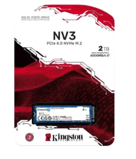 SSD Kingston Nv3, 2TB, M.2 2280, PCie 4.0 X4, Nvme, Leitura: 6000 Mb/s, Gravao: 5000 Mb/s, Azul - Snv3s/2000g