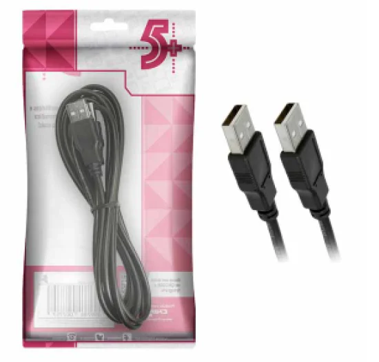 Cabo USB A Macho para USB A Macho com 1.8 Metros - 5+