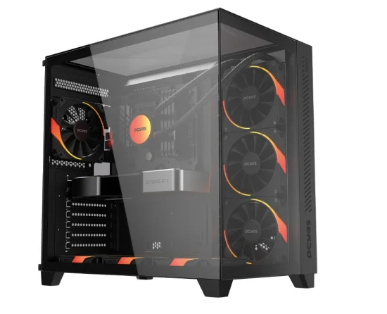 Gabinete Gamer FORCEFIELD MAX BLACK VULCAN - GFFMAXBV