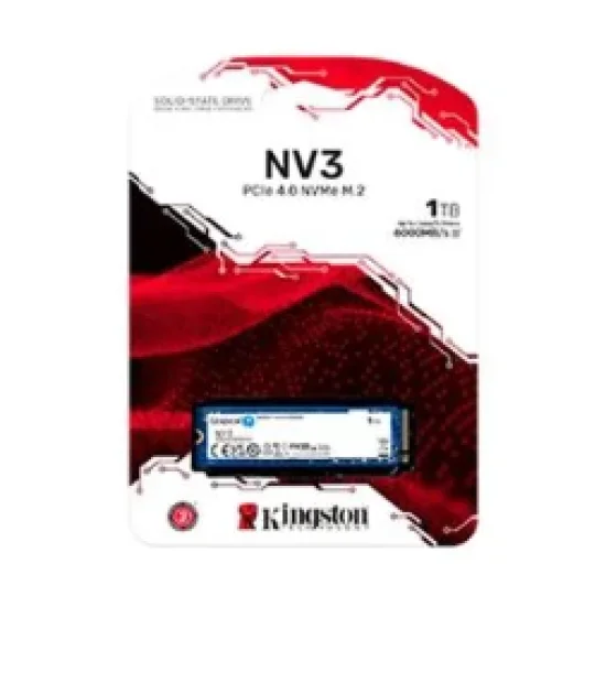 SSD Kingston NV3, 1 TB, M.2 2280, PCIe 4.0 x4, NVMe, Leitura: 6000 MB/s, Gravao: 4000 MB/s, Azul - SNV3S/1000G