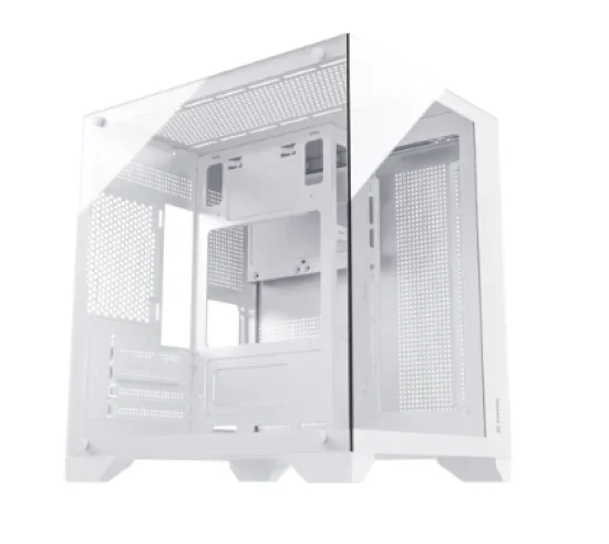 Gabinete Gamer Fortrek Clarity Branco Lateral Vidro