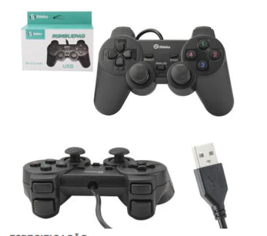 Controle Joystick Com Fio USB 2.0 PC Computador SH-CTL-USB SH-CTL-USB SHINKA