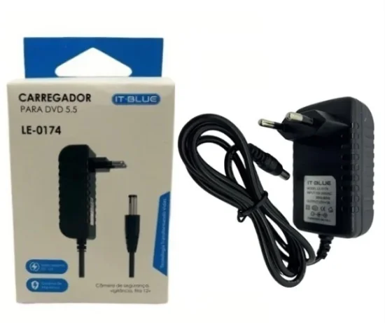 Fonte Carregador 12V P4 (5.5mm) 3A LE-0174