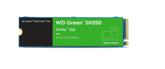 SSD WD Green Sn350, 1TB, M.2 2280 Nvme, 3200Mb/s, 2.500Mb/s - WDS100T3G0C-00AZL0