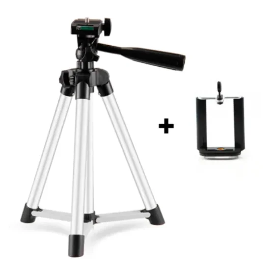 Tripe para Celular e Cmera Fotogrfica de Alumnio 55cm - DK3055 C/ SUPORTE