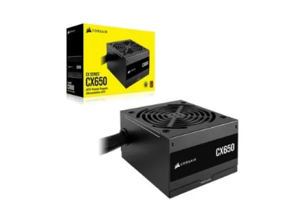 Fonte Corsair CX Series CX650, 650W, 80 Plus Bronze, Com Cabo, Preto - CP-9020278-BR