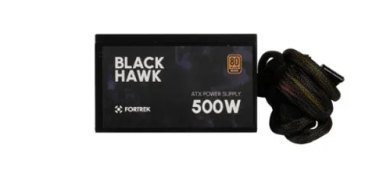 Fonte Fortrek Black Hawk, 500W, 80 Plus Bronze, PFC Ativo, Sem Cabo, Preto - 70459