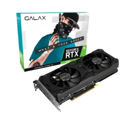 Placa de Vdeo Galax NVIDIA GeForce RTX 3060, 12GB GDDR6, LHR, 1-Click OC, 15GBps, Ray Tracing, DLSS - 36NOL7MD1VOC