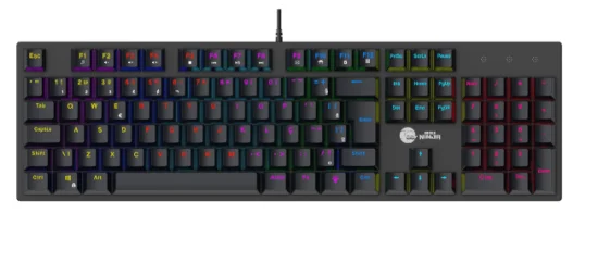 Teclado Mecnico Gamer Ninja Leap, Switch Blue, Rainbow, ABNT2, Black