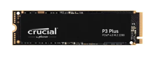 SSD Crucial P3, 1TB, M.2 2280, PCIe NVMe, Leitura 3500 MB/s, Gravacao 3000MB/s, CT1000P3SSD8