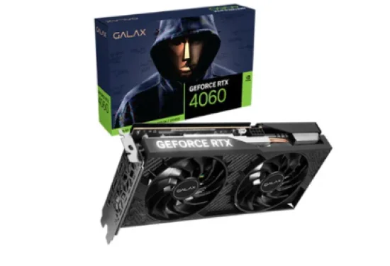 Placa De Vdeo Nvidia Geforce Galax RTX4060 8GB Gddr6 128 Bits Black Gf 1-click Oc - 46NSL8MDAPCO