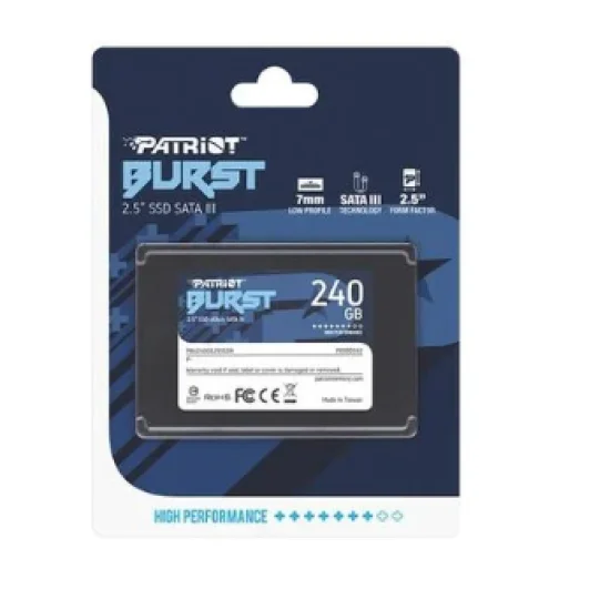 SSD Patriot Burst Elite, 240GB, SATA III, Leitura 450MB/s, Gravao 320MB/s, 2.5 Polegadas - PBE240GS25SSDR