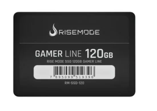 SSD Rise Mode Gamer Line, 120GB, SATA III, Leitura: 530MB/s, Gravao: 520MB/s, Preto - RM-SSD-120