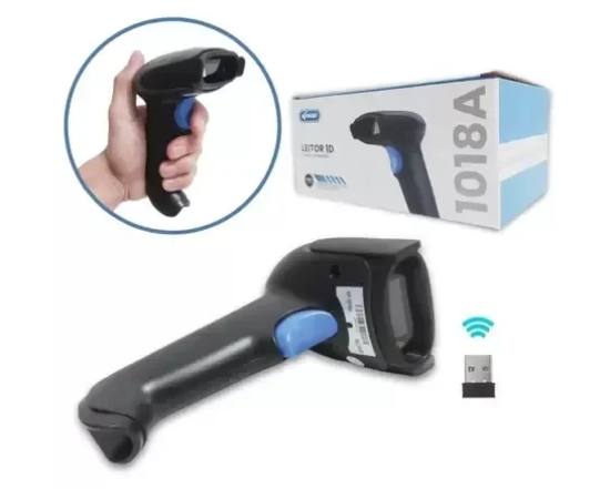 Leitor de C�digo de Barras Sem Fio Laser KP-1018A Knup