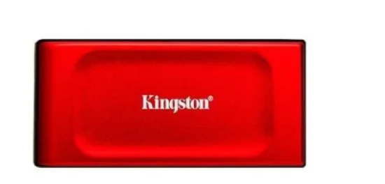 SSD Externo Kingston XS1000, 1TB, USB 3.2 Gen 2x2, Porttil, Leitura: 1050 MB/s, Gravao: 1000 MB/s, Vermelho - SXS1000R/1000G