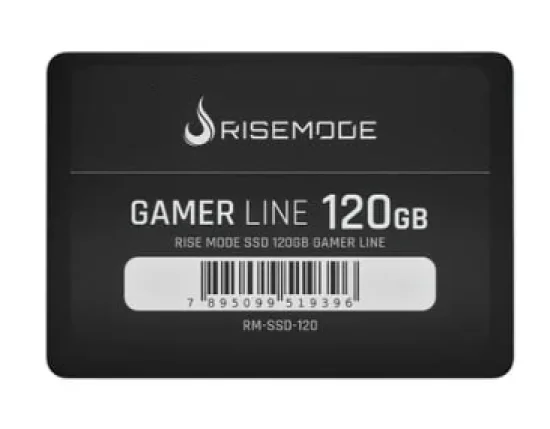 SSD Rise Mode Gamer Line, 120GB, SATA III, Leitura: 530MB/s, Gravao: 520MB/s, Preto - RM-SSD-120