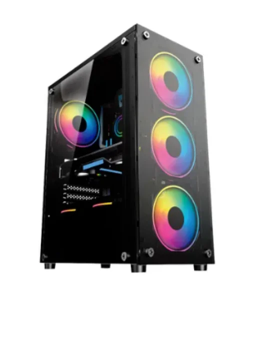 Computador Gamer Ryzen 5 4500 3.6ghz, Memria de 16GB DDR4, SSD Nvme 500GB Crucial, Fonte 800W Real 80 Plus, Placa De Video Rx 580 8GB, Gabinete Gamer c/ 4/ Coolers RGB
