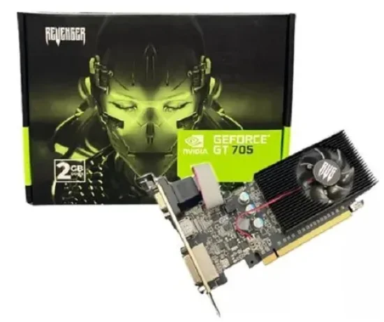 Placa De Vdeo Nvidia Geforce 2gb Gt 705, Gdrr3, 64 Bit, Gt705/2g - Revenger