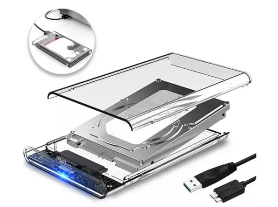 Case Externo Porttil USB 3.0 Case Transparente - FY-448