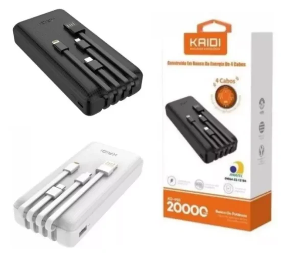Carregador Porttil Power Banq Kaidi Kd-955, 20000mah