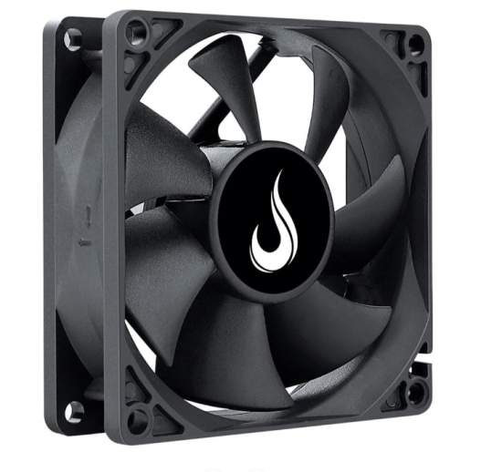 Ventoinha Rise Mode Black, 80mm, Preto - RM-BK-02-FB