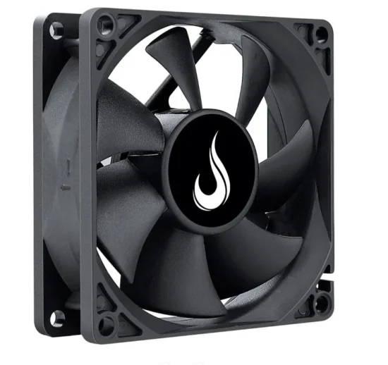 Ventoinha Rise Mode Black, 80mm, Preto - RM-BK-02-FB