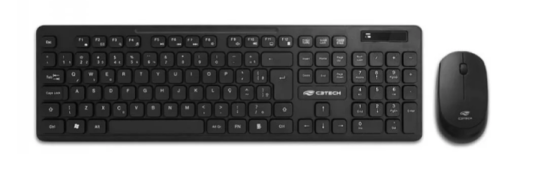 Kit teclado e mouse C3tech, sem fio, preto - K-W20BK