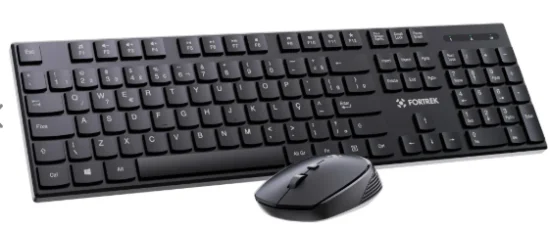 Kit Mouse e Teclado Fortrek CW11 Wireless Preto