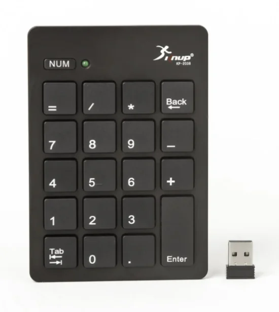 Teclado Usb Numerico Notebook 2.4 Sem Fio 20 Teclas Kp-2038