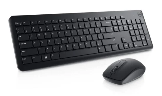Teclado e Mouse Sem Fio Dell KM3322W, USB, ABNT2, Preto - 580-BBBB