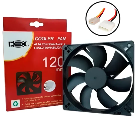 Cooler Fan Para Gabinete 120mm X 120mm Dex DX-12c 12v Preto