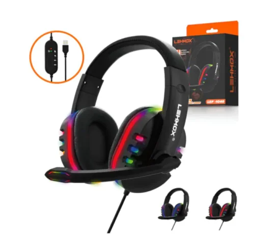 Fone De Ouvido Gamer Pc Usb 7.1 Headset Lehmox Lef-1040
