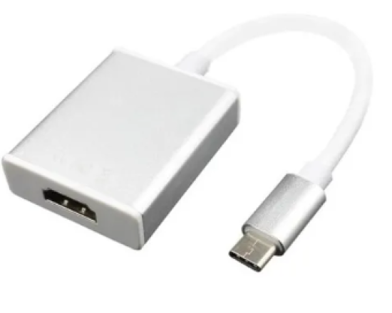 Adaptador Tipo C Usb 3.1 Hdmi Hdtv Cor Prateado