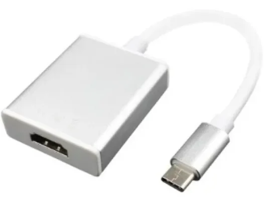 Adaptador Tipo C Usb 3.1 Hdmi Hdtv Cor Prateado