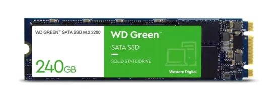 SSD WD Green, 240GB, M.2, Leitura: 545MB/s, Preto - WDS240G3G0B