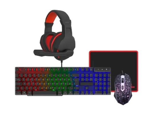 Kit Gamer Kross Ke-gk4100 Teclado Mouse Fone Pad 4x1