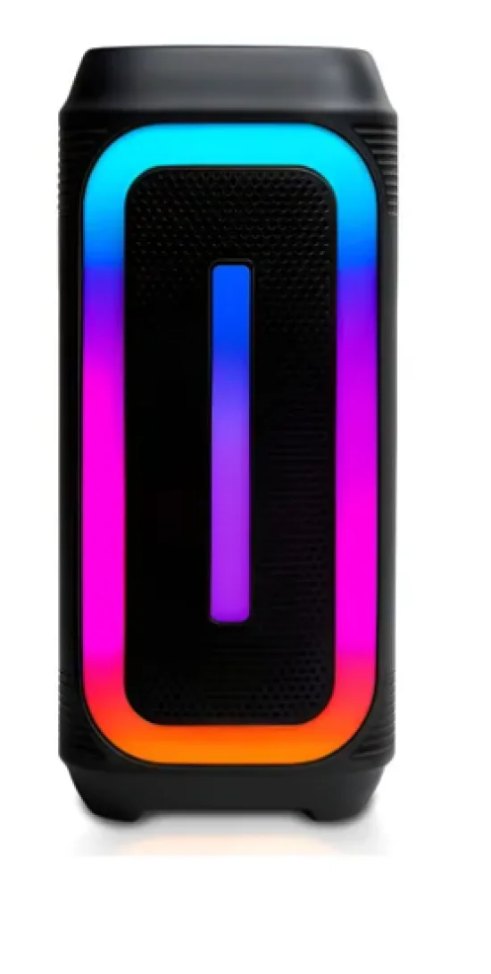 Caixa De Som Led Rgb Bluetooth Entrada Microfone 50w Preto AL-3827