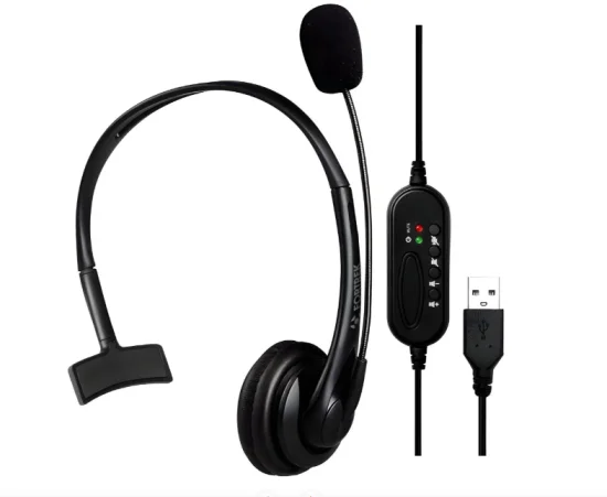 Headset Office Fortrek Fk731a, USB, Preto