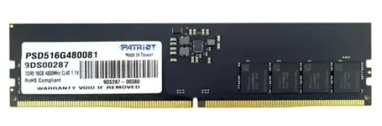 MEMORIA PATRIOT SIGNATURE LINE 16GB 4800MHZ DDR5 CL40 1.1V PC5-38400 288PIN LONG DIMM PSD516G480081