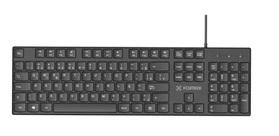 Teclado Office Fortrek, Slim, Preto - K15