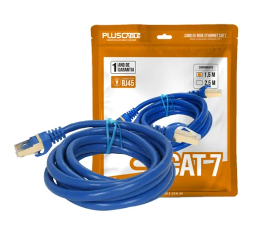 Patch Cord Cat7 1,5m Azul PlusCable