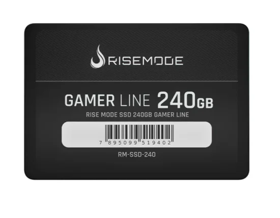 SSD Rise Mode Gamer Line, 240GB, SATA III, Leitura: 530MB/s, Gravao: 520MB/s, Preto - RM-SSD-240