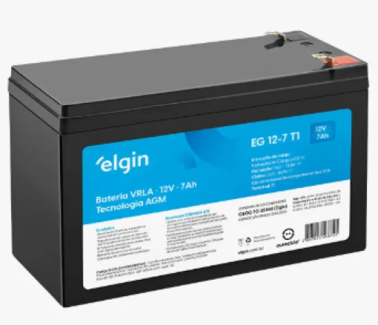 Bateria Selada De Chumbo Vrla 12v 7ah Nobreak Alarmes Elgin