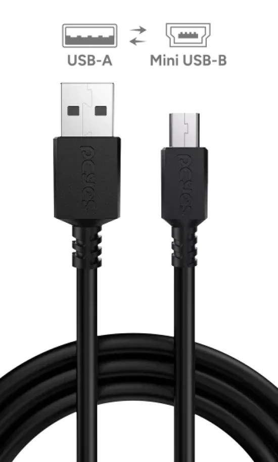 Cabo Usb A 2.0 Para Mini Usb B 2.0 - Preto - 1 Metro - Puanm2-1