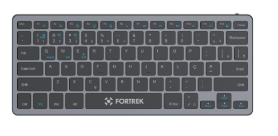 Teclado Office Fortrek KB11 Compact Bluetooth Preto