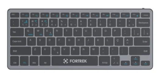Teclado Office Fortrek KB11 Compact Bluetooth Preto