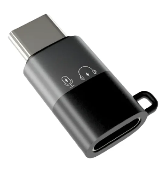 Adaptador Tipo C Para Cabo De Carregador De Iphone Lightning Preto