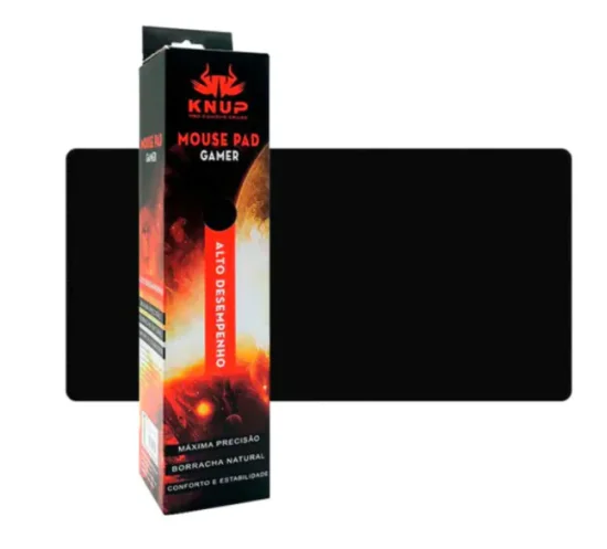 Mouse Pad Gamer Extra Grande 800x300mm Preto KNUP - KP-S08