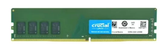 Mem�ria Crucial Basics, 8GB, 3200MHz, DDR4, Udimm - CB8GU3200