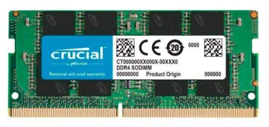 Mem�ria RAM Para Notebook, 16GB DDR4, 2666 MHz, Crucial - CT16G4SFRA266